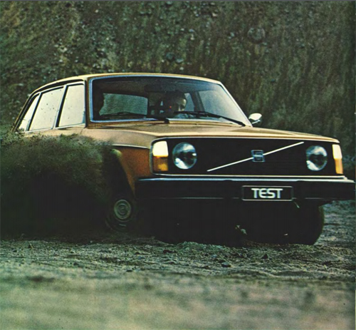 1976-Volvo-244-test at-Volvo-Hällered-Proving-Ground